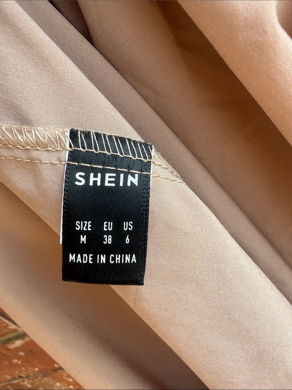 Sleeveless Tiered High-Neck Dress in Blush/Tan - Picture 5 of 5